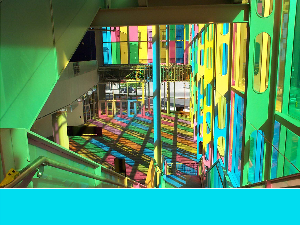 The world's most colorful buildings and colorful interior architecture Montreal Palais des Congres